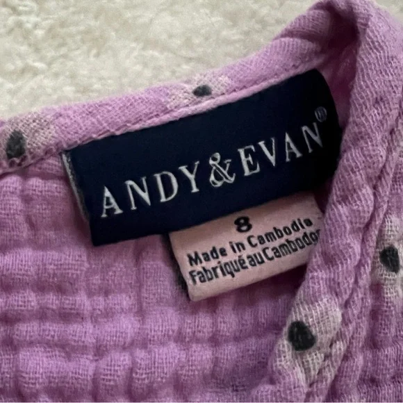 Andy & Evan Purple Ruffle Blouse - Picture 2 of 2